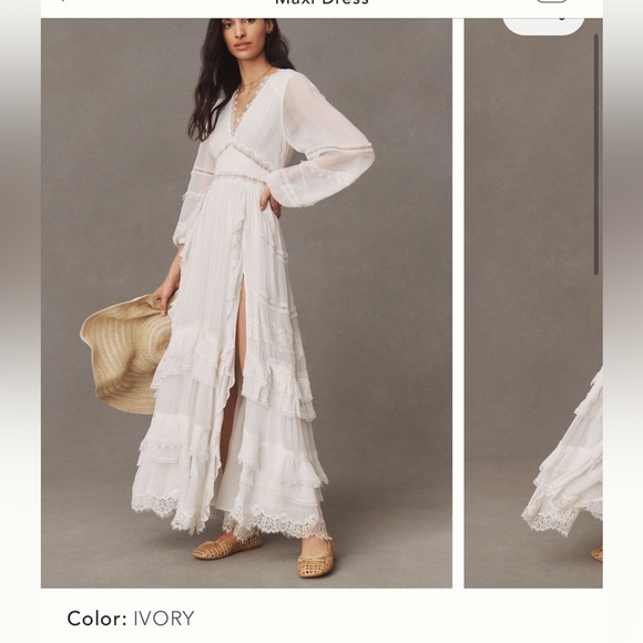 Rococo Sand Mia long-sleeve Ruffled Maxi Dress.                   Worn once. - Picture 1 of 5